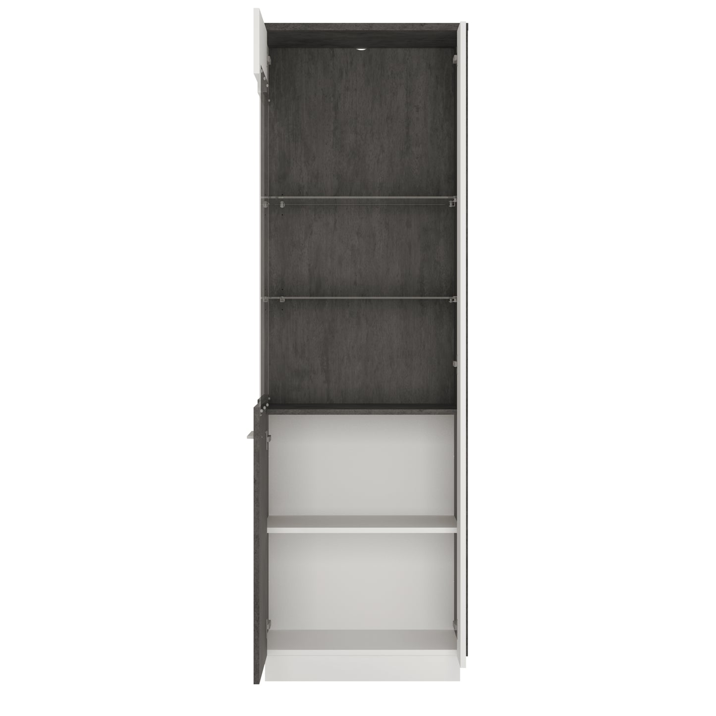 Zingaro Tall Glazed Display Cabinet Left Hand