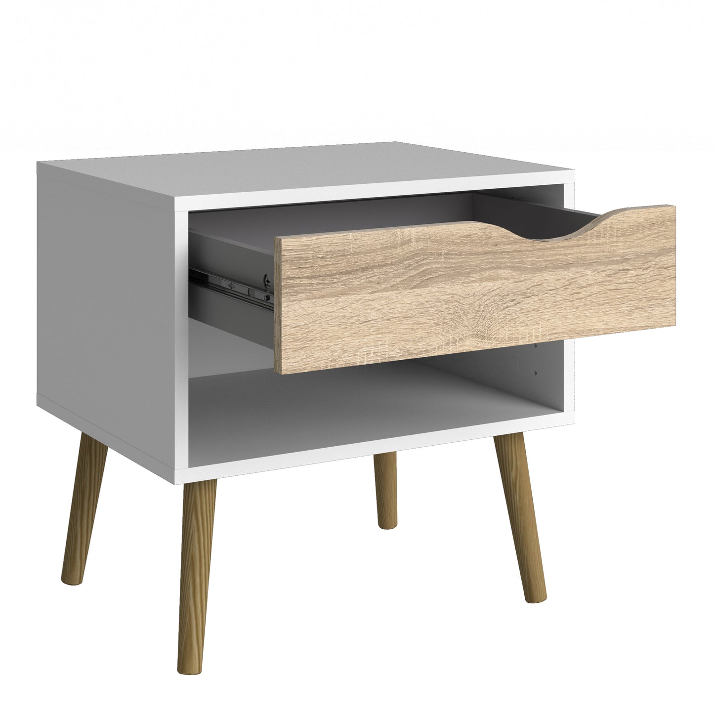 Oslo 3 Piece Bedroom Set, Double Bed White & Oak