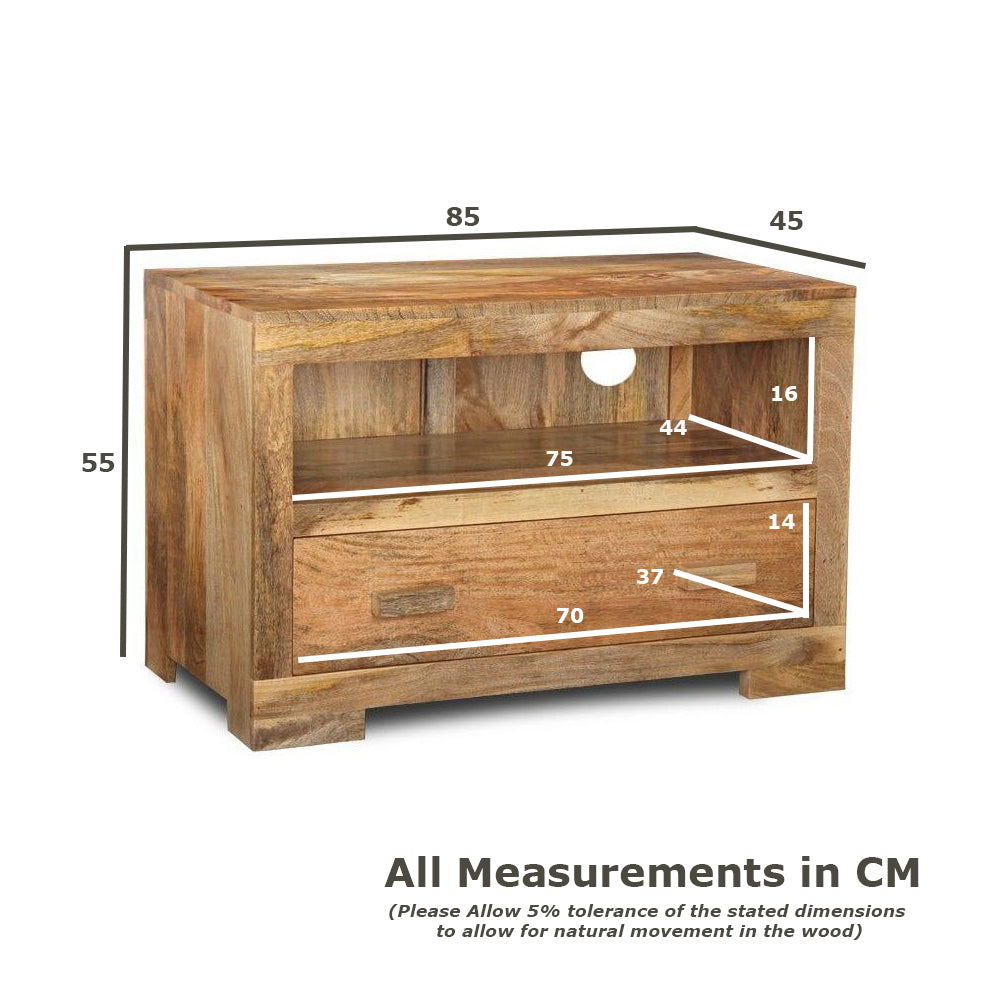 Light Mango Wood 85cm Tv Unit- Due 15th November
