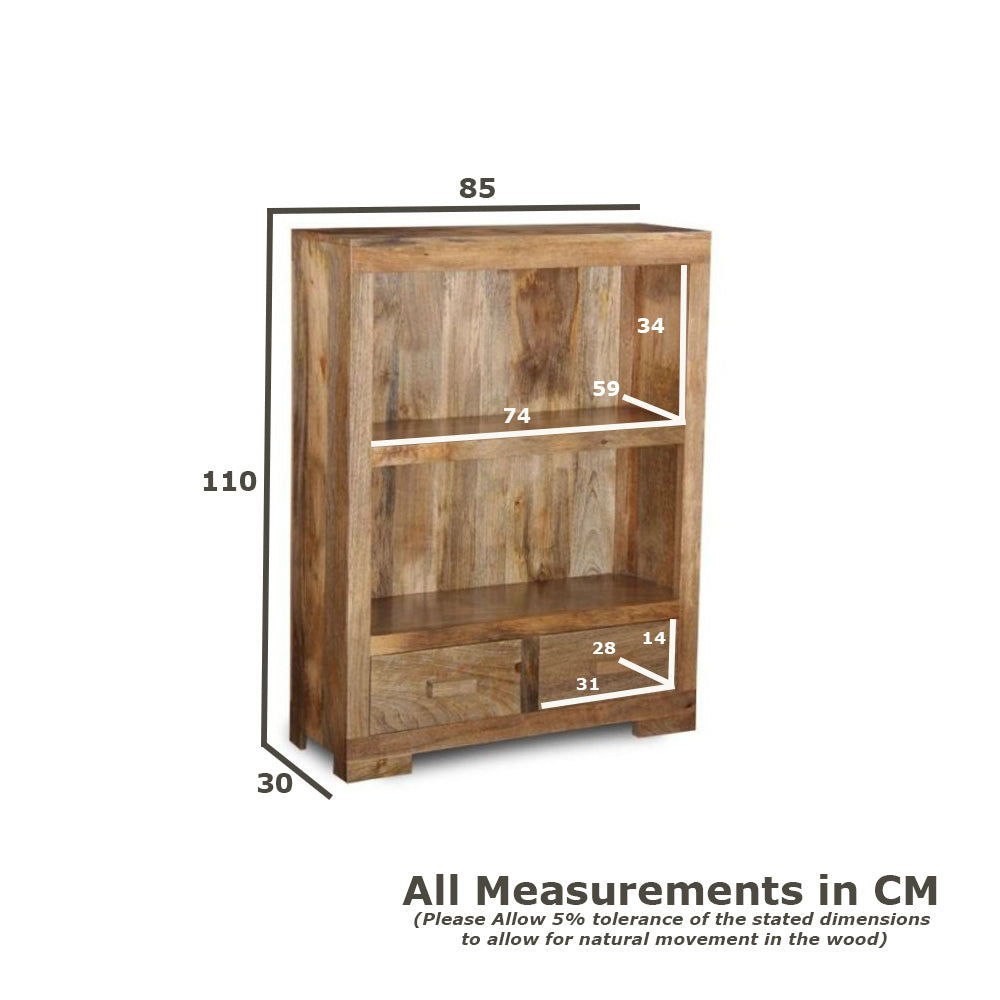 Light Mango Wood 85cm Bookcase- in Due 14th October