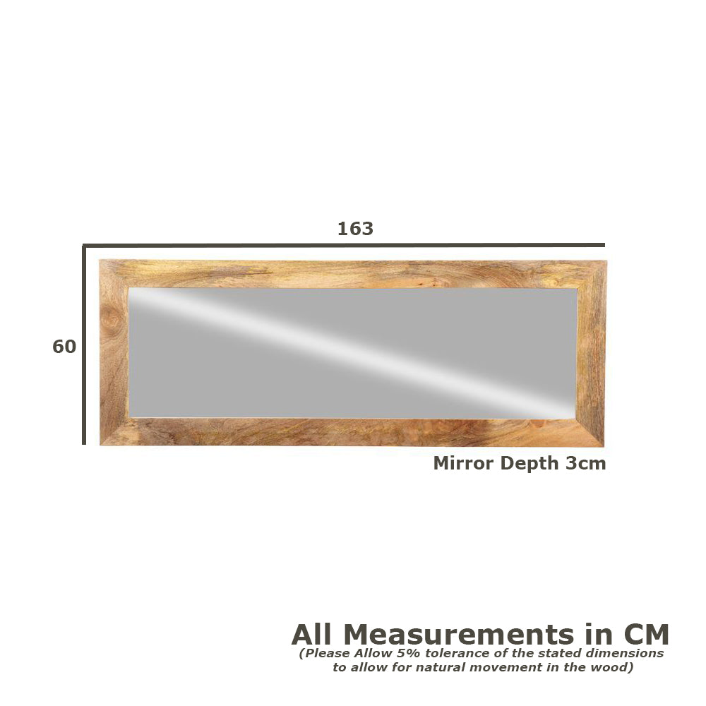 Light Dakota Mango wood Tall 163cm Mirror