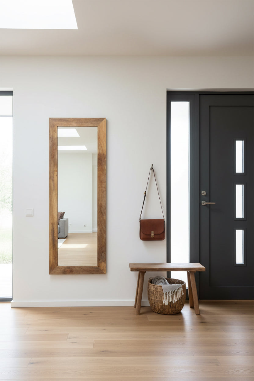 Light Dakota Mango wood Tall 163cm Mirror