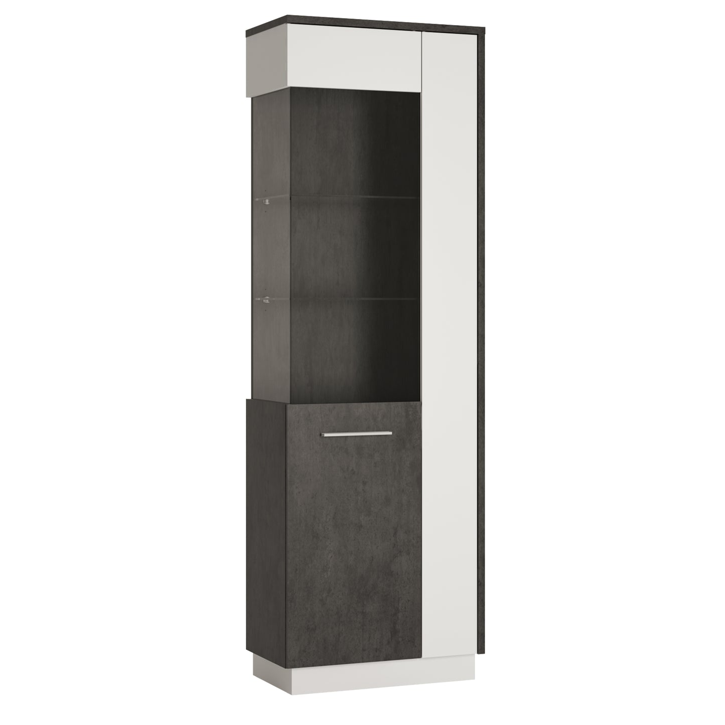 Zingaro Tall Glazed Display Cabinet Left Hand