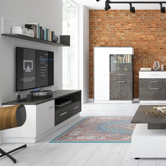 Zingaro Low Display Cabinet Left Hand