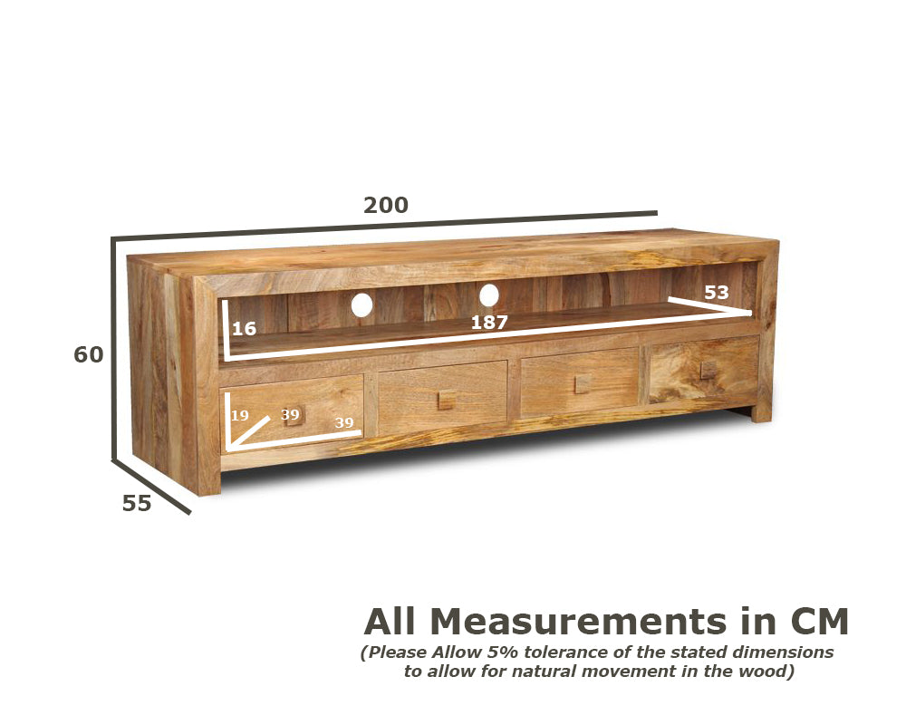 Light Dakota Large 200cm Media Unit