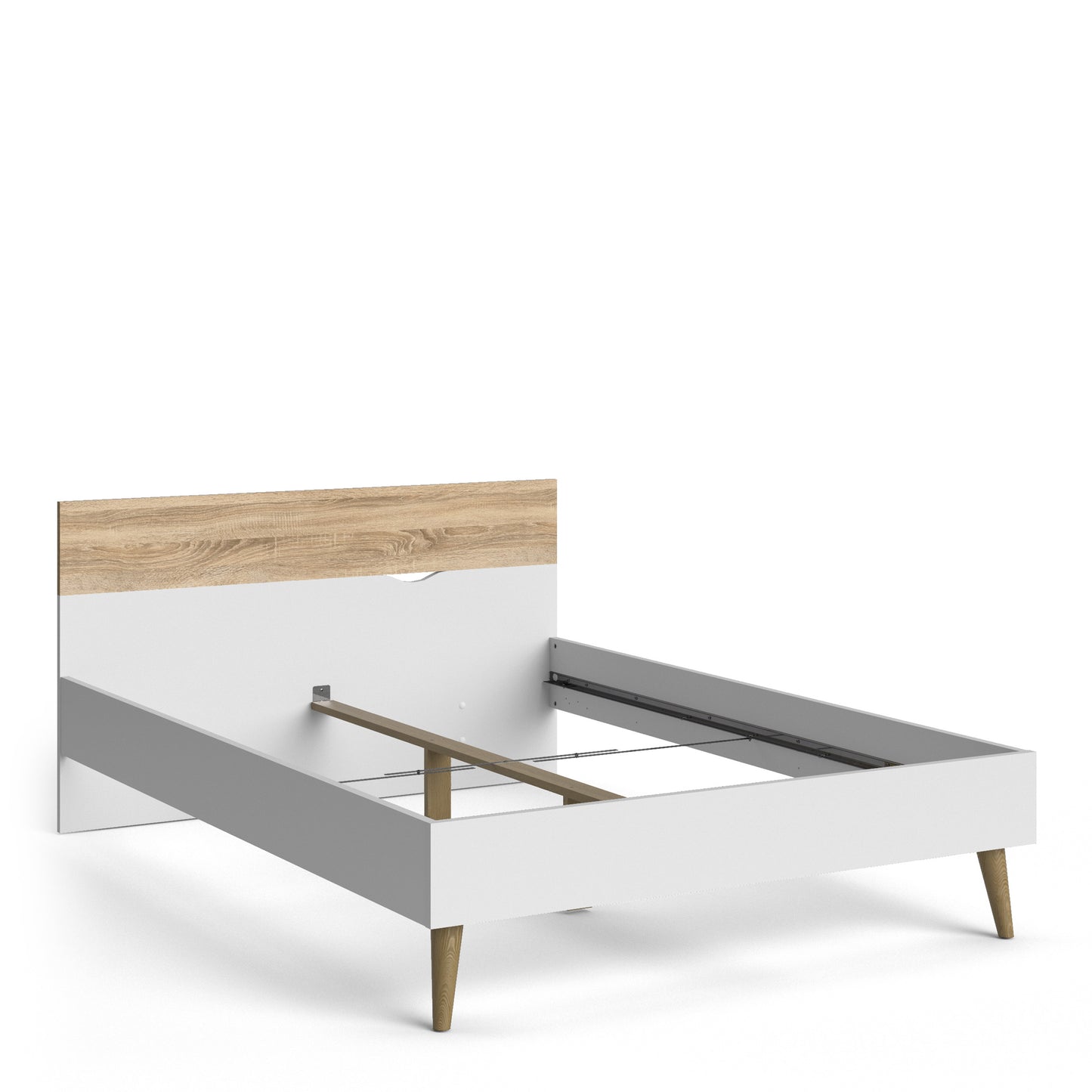 Oslo 3 Piece Bedroom Set, Double Bed White & Oak
