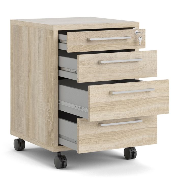 Prima Mobile Cabinet in Oak