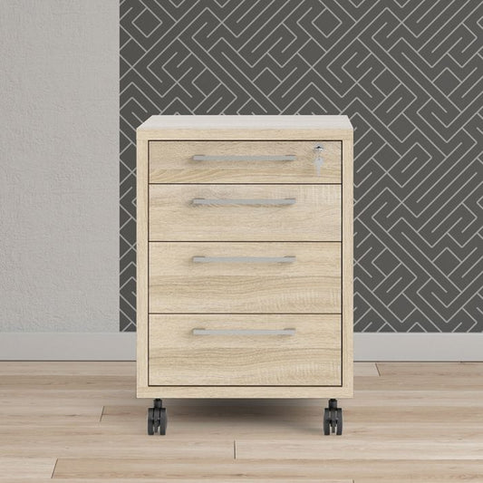Prima Mobile Cabinet in Oak