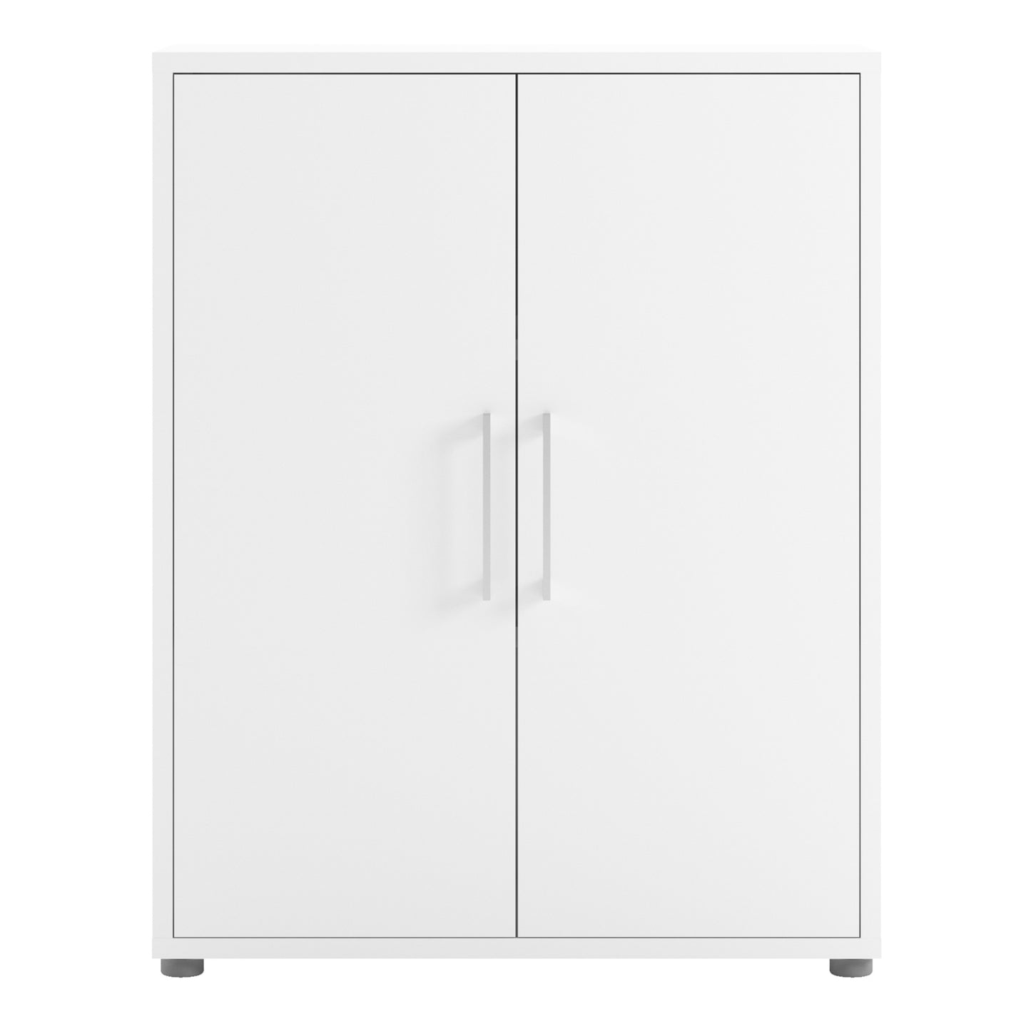 Prima Bookcase with 2 Shelves and 2 Doors in White