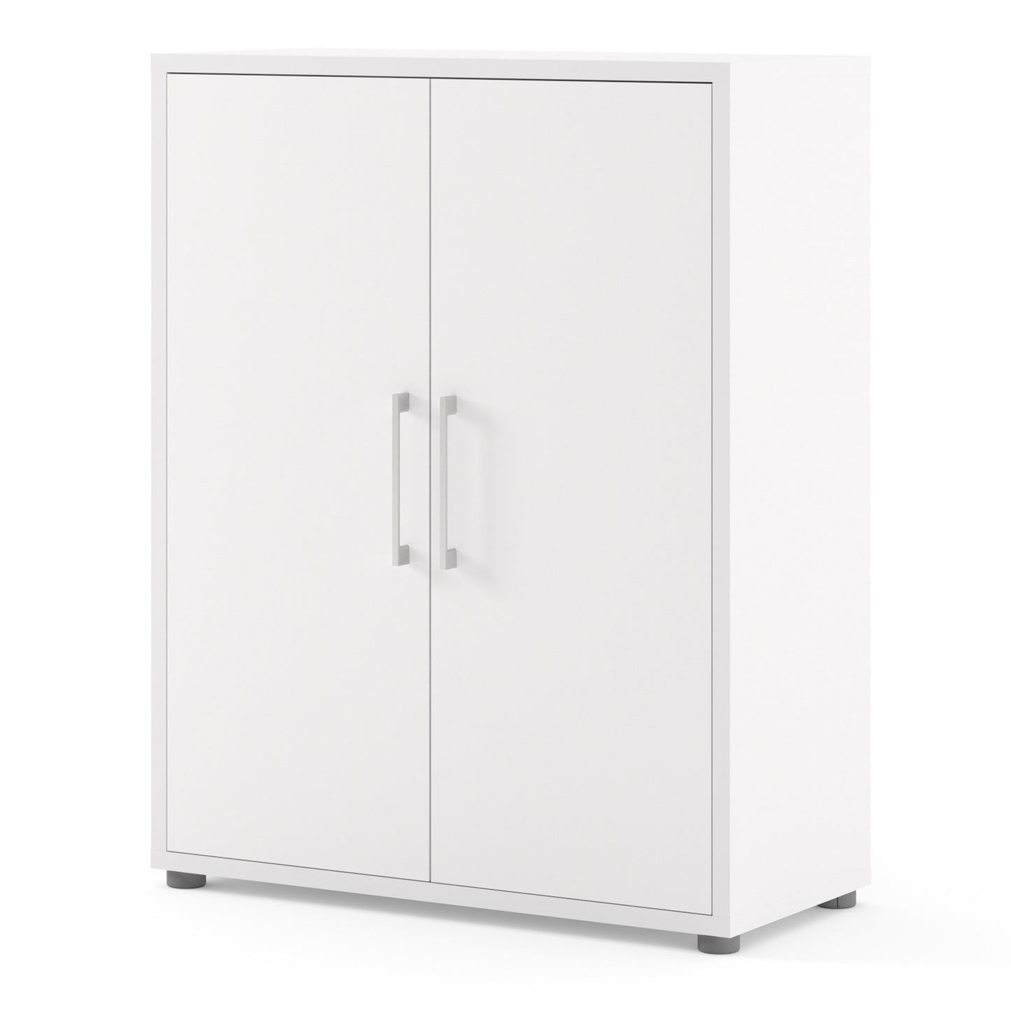 Prima Bookcase with 2 Shelves and 2 Doors in White