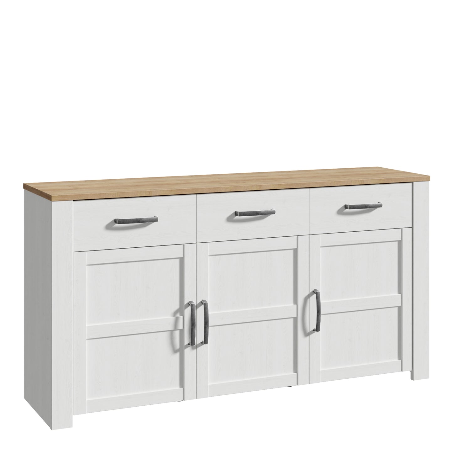 Bohol Sideboard 3 Drawer 3 Door in White Oak