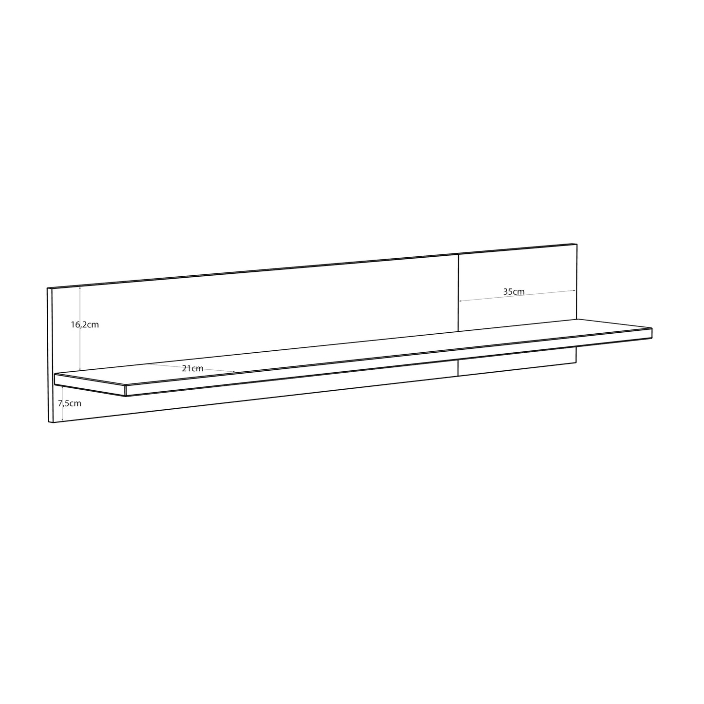 Bixbite Wall Shelf with Sliding Panel in Mauvella Oak and Sand