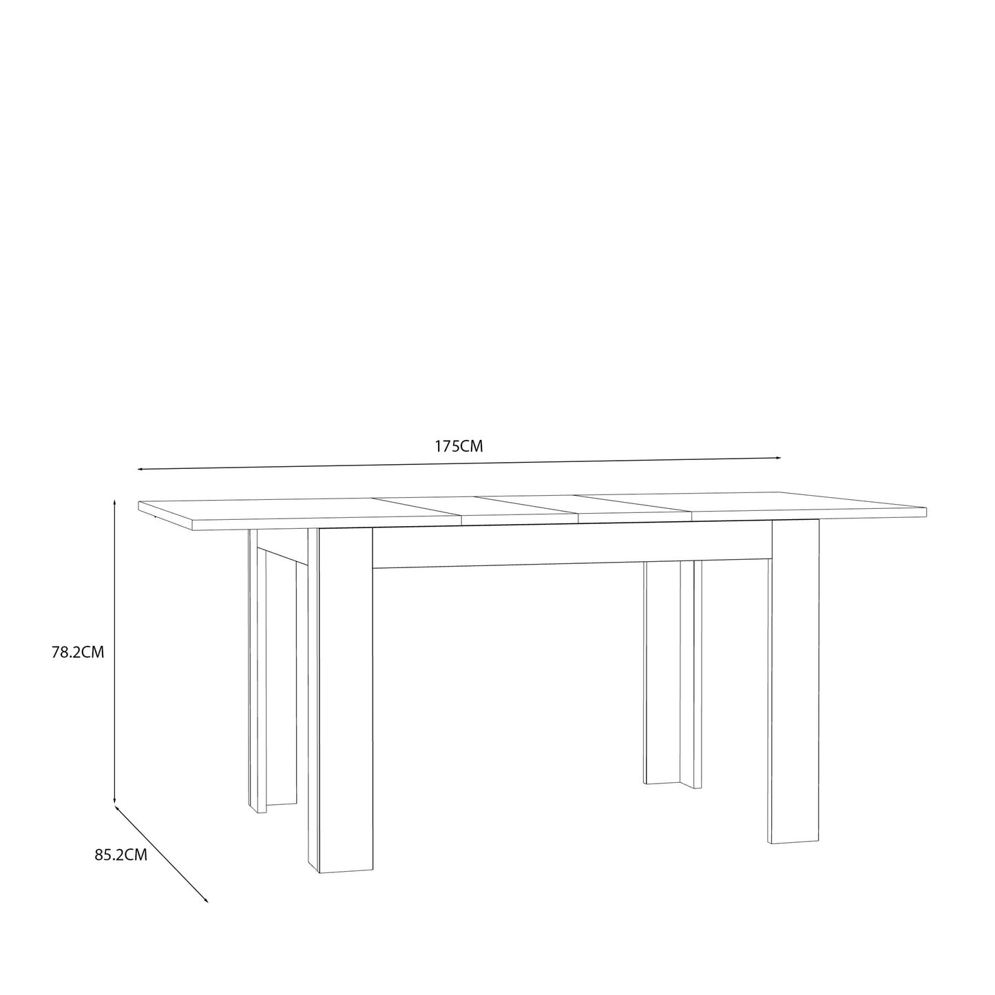Grafton Extending Dining Table in Oak 120-175cm