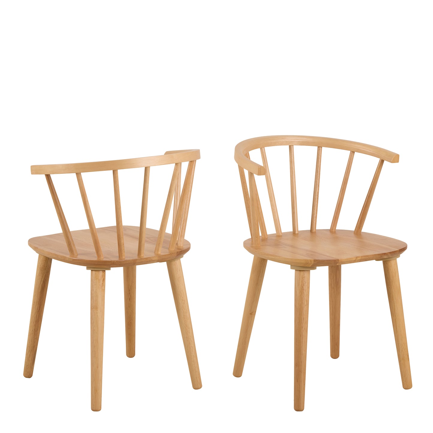 Nagano Round Dining Table in Oak 120 x120cm includes 4 Ida Dining Chair in Oak