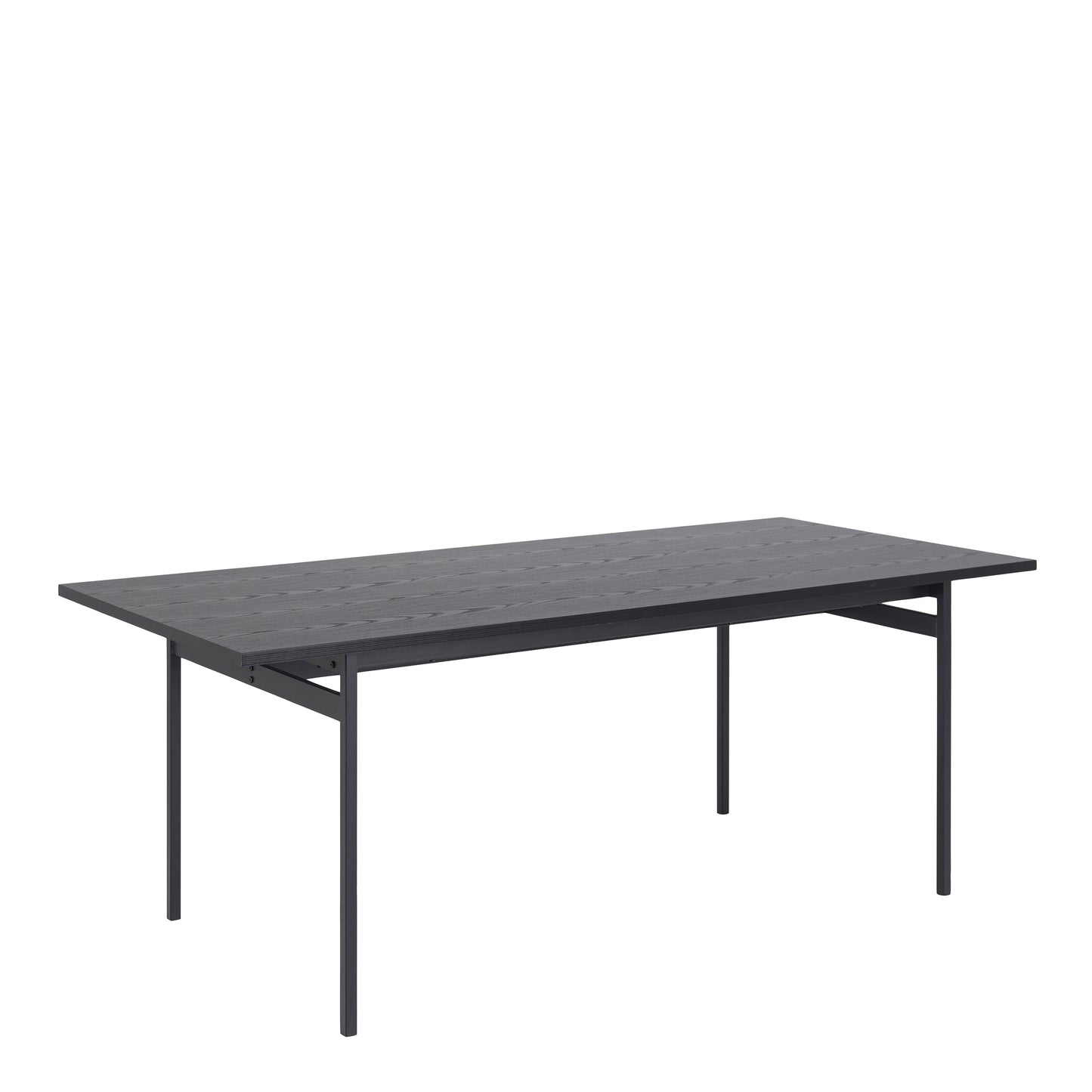 Angus Dining Table in Black Includes 4 Carrie Swivel Dining chair Sand