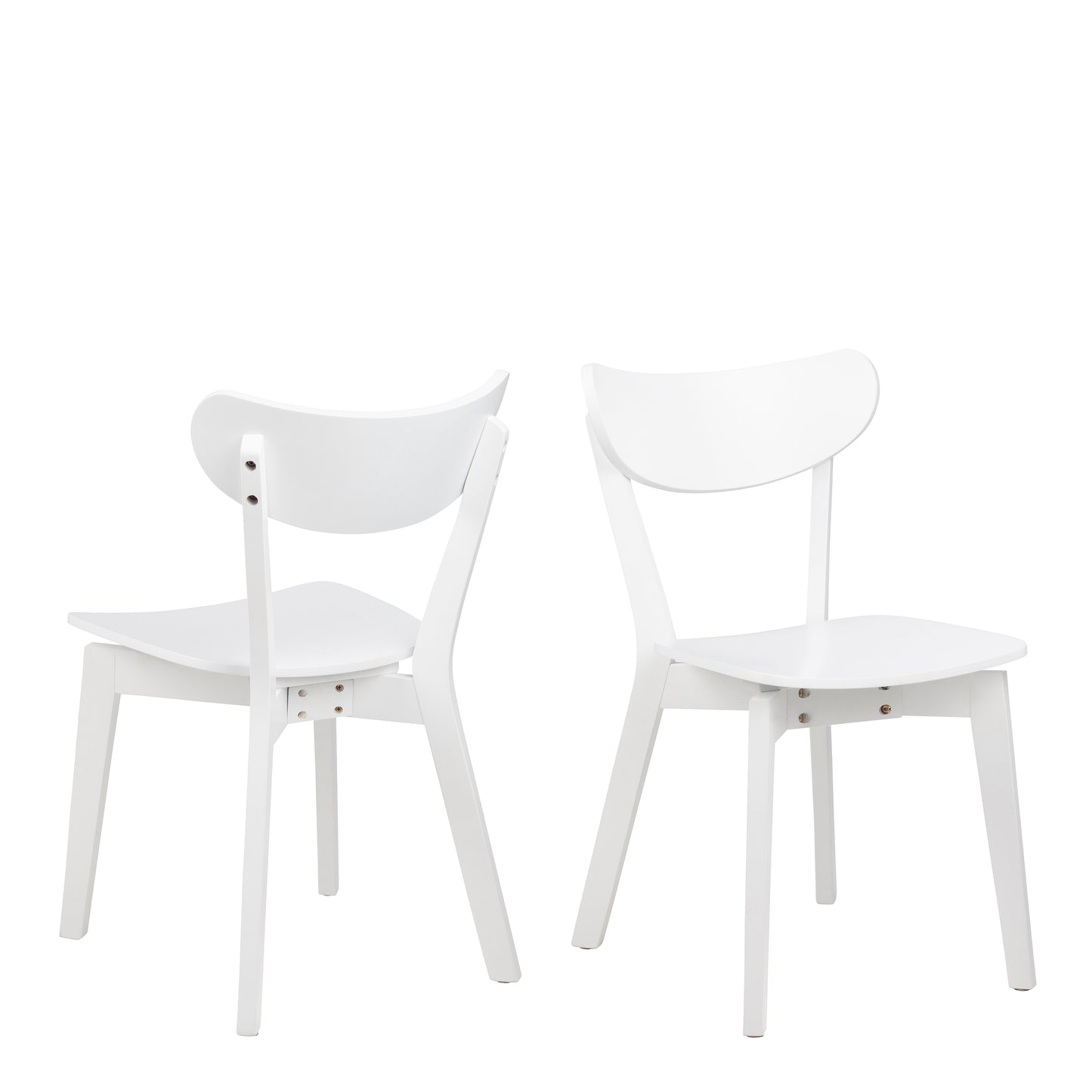 Roxby Square Dining Table in White 120x80cm includes 4 Roxby Dining Chairs in White