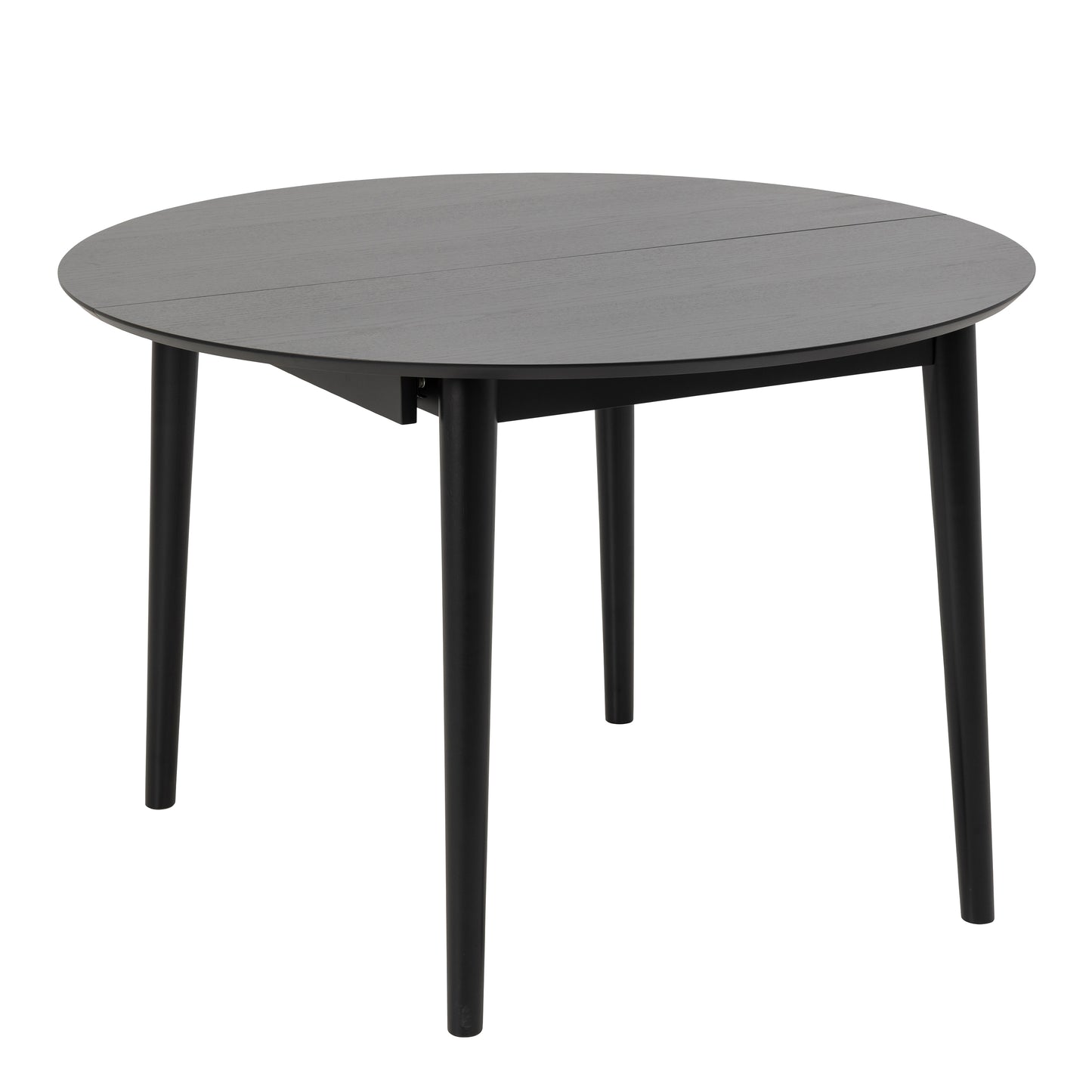 Montreux Round Extending Dining Table in Black 115-154 cm Includes 4 Cassandra Dinning chair includes Armrest in Black