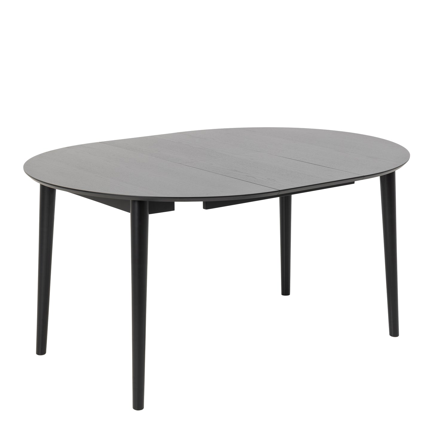 Montreux Round Extending Dining Table in Black 115-154 cm Includes 4 Cassandra Dinning chair includes Armrest in Black
