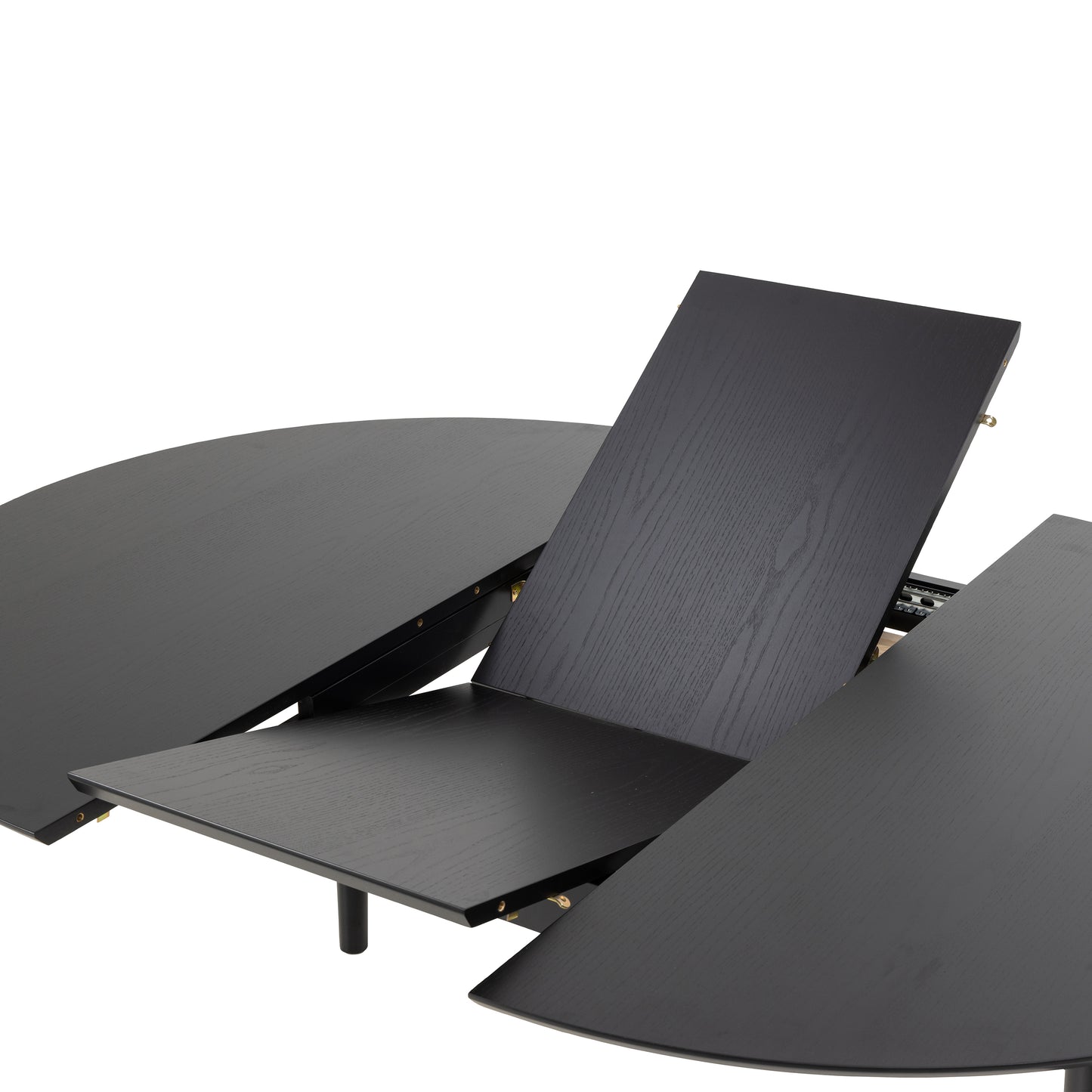 Montreux Round Extending Dining Table in Black 115-154 cm Includes 4 Cassandra Dinning chair includes Armrest in Black