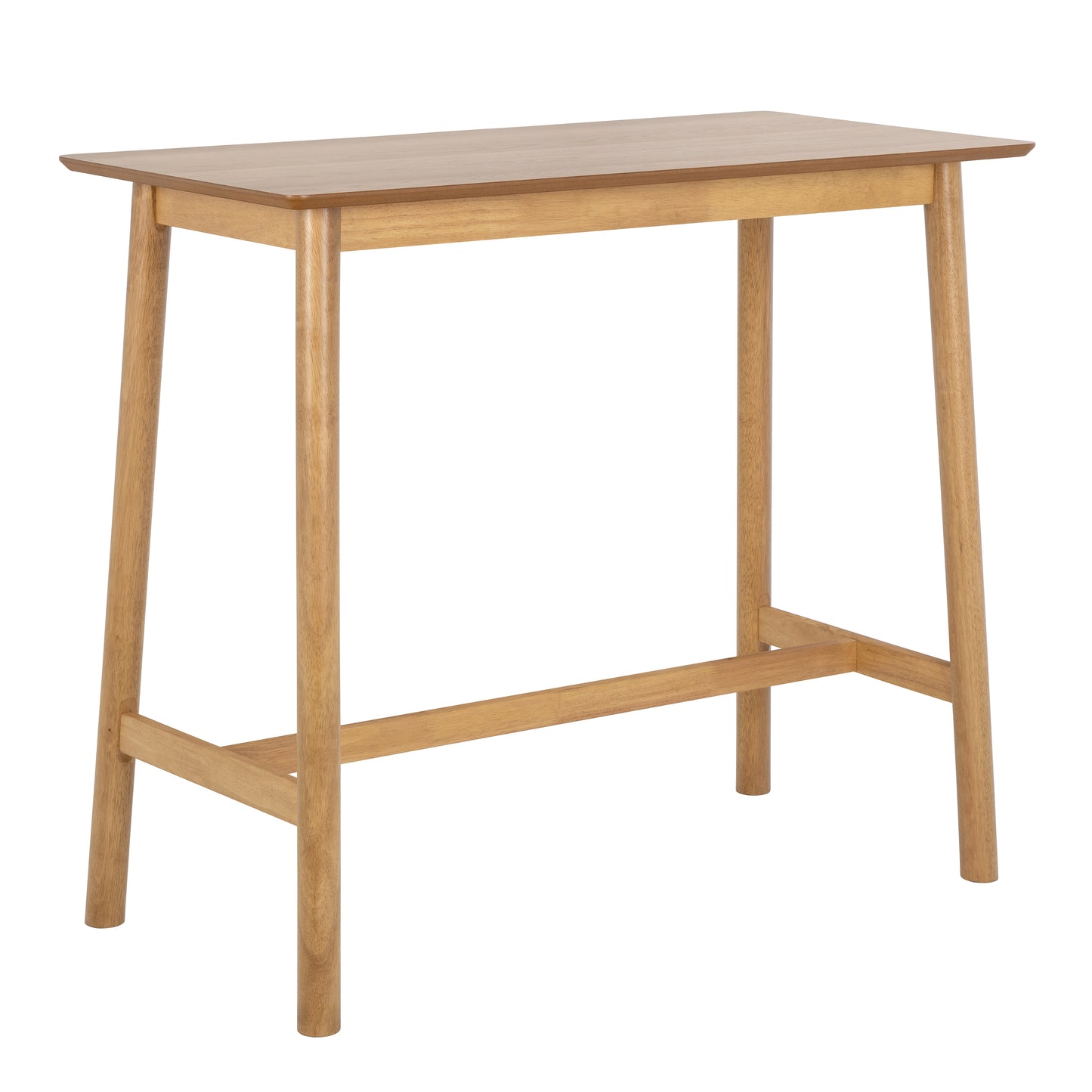 Barlow Bar Table in Matt Oak includes 2 Barlow Bar stool in matt oak