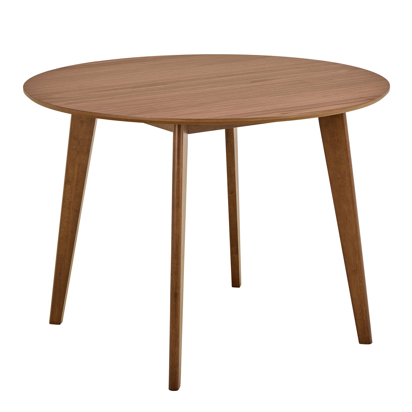 Roxby Round Dining Table in Walnut 120x120cm Includes 4 Roxby Dining Chairs in Walnut