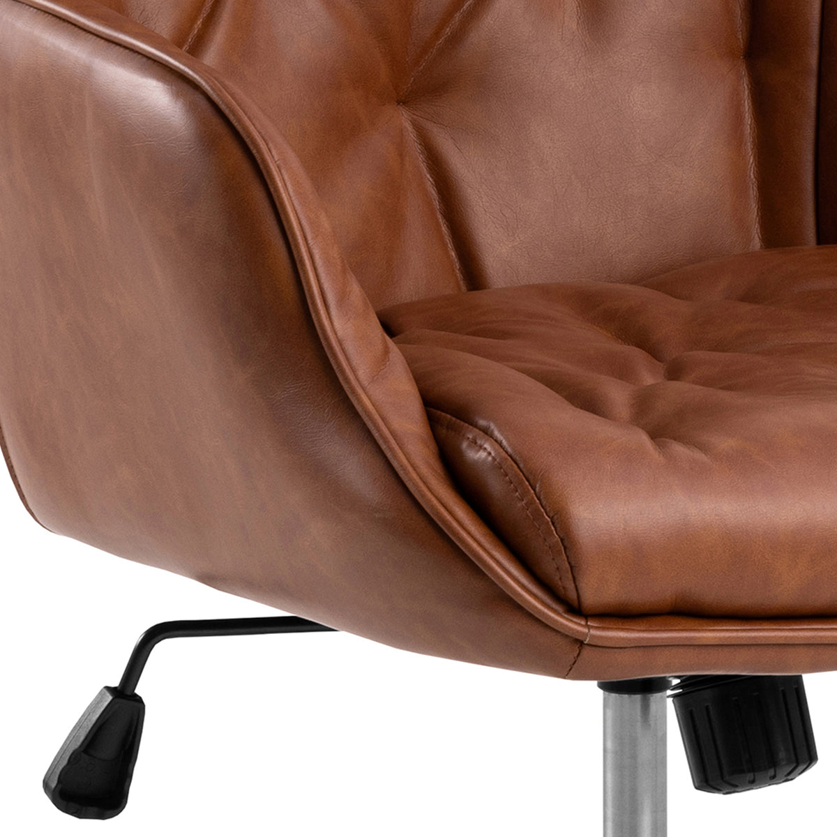 Erik Gas Lift Desk Chair in Brandy PU