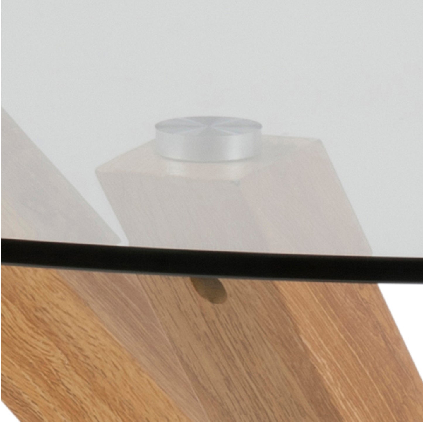 Heaven Round Dining Table with Glass Top 119cm