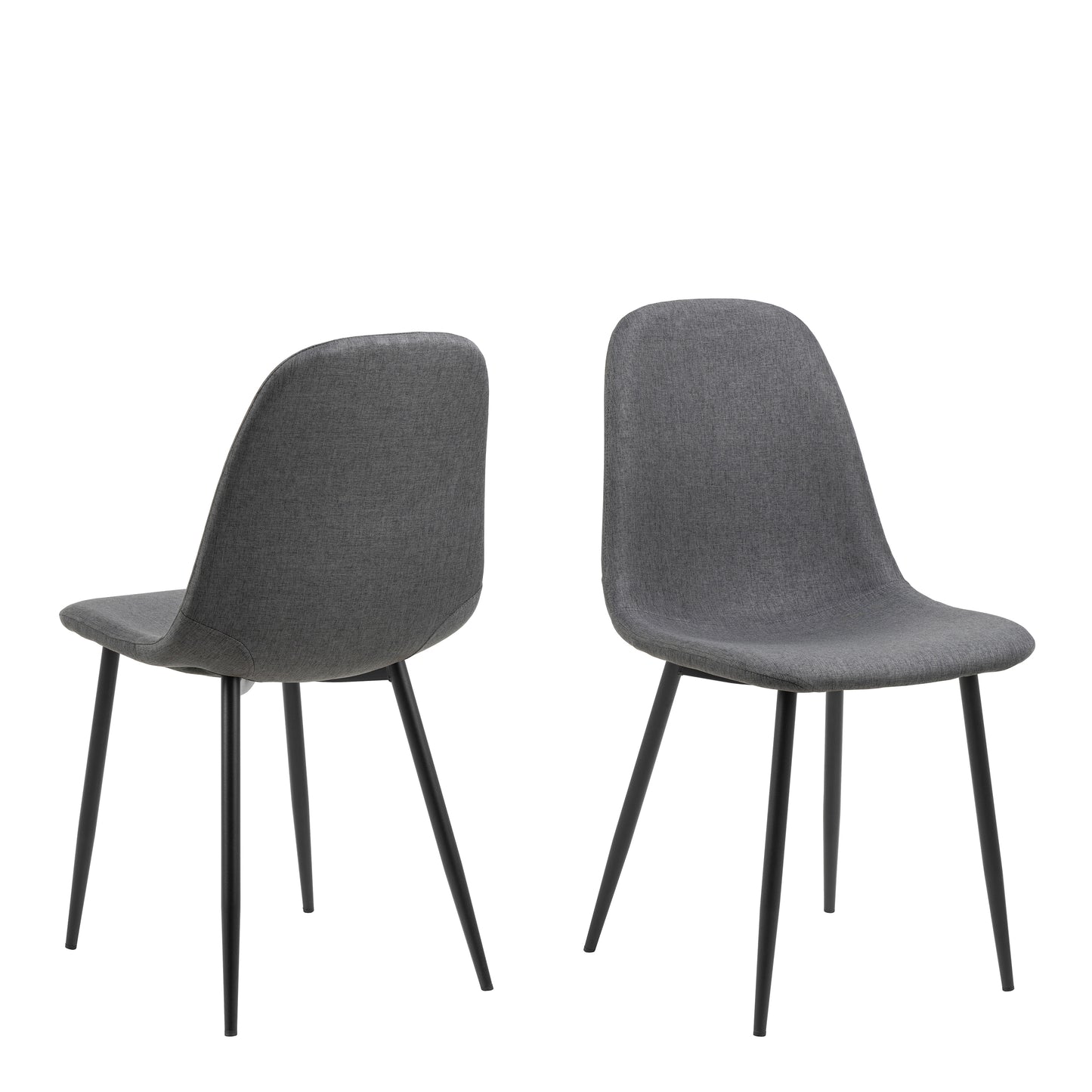 Malta Ceramic Round Dining Table in Black 90x90cm includes 4 Celia Dining Chairs in Light Grey