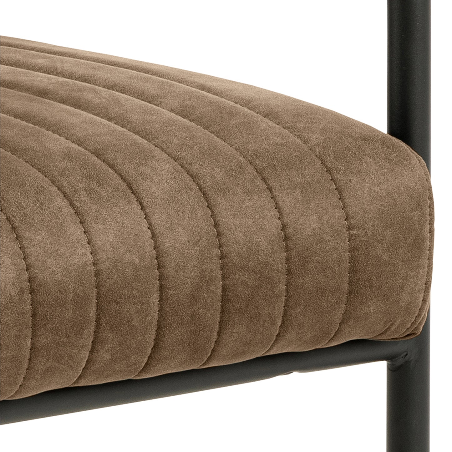 Yale Dining Table in Oak 120cm includes 4 Adele Fabric Dining Chairs in Light Brown Fabric