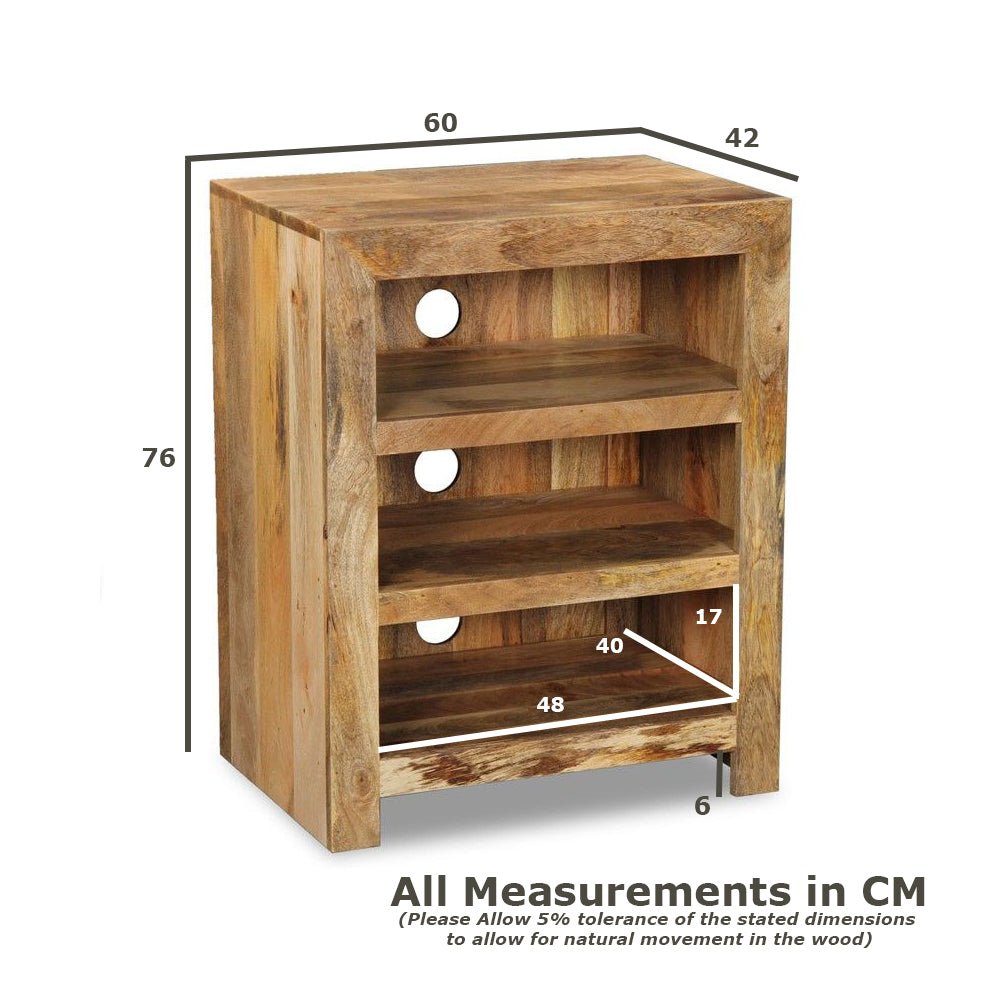 Light Dakota Mango Wood 60cm Hi-fi unit