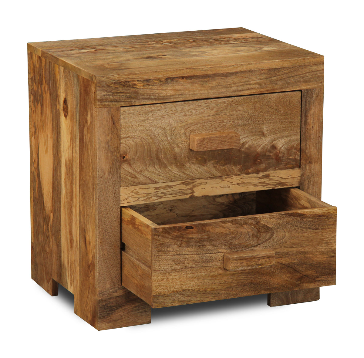 Light Mango Wood 52cm 2 Drawer Chest, "Due 19th September"