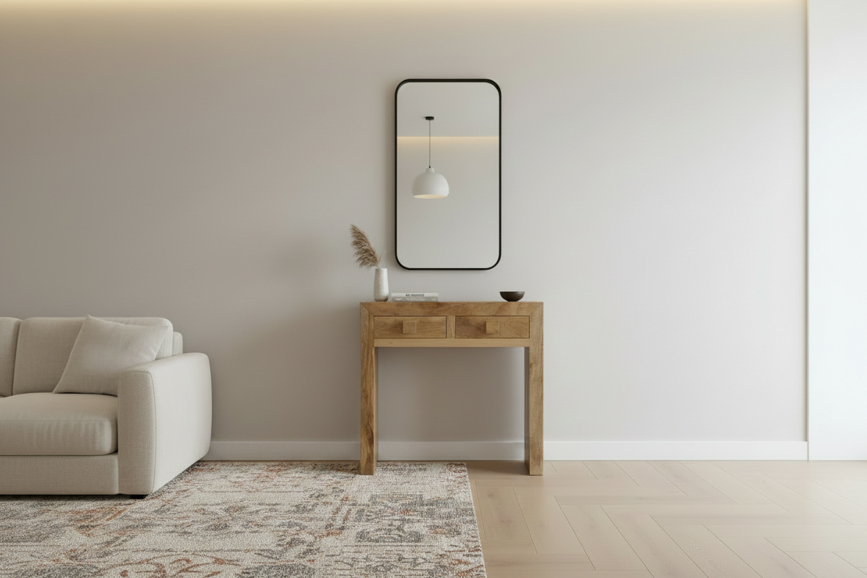 Light Dakota Mango Wood 80cm Console Table